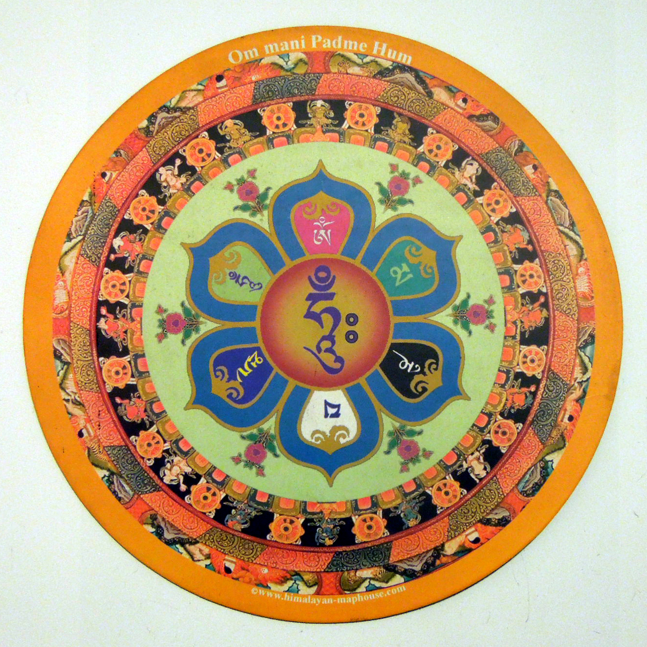 Mandala s mantrou - podložka pod myš