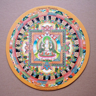 Čenrezig mandala - podložka pod myš